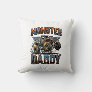 Monster Truck Daddy Vintage Gravur Shirt Design Kissen