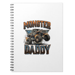 Monster Truck Daddy Vintage Gravur Shirt Design Notizblock