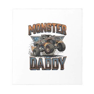 Monster Truck Daddy Vintage Gravur Shirt Design Notizblock