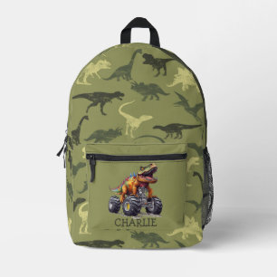 Monster Truck Dinosaurier Thema gedruckter Rucksac Bedruckter Rucksack