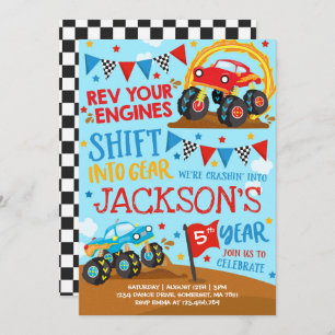 Monster Truck Einladung Monster Truck Geburtstag