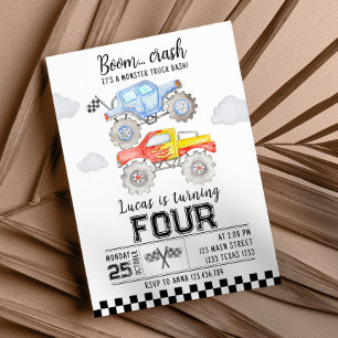 Monster Truck Einladung zum Geburtstag