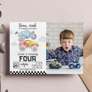 Monster Truck Einladung zum Geburtstag