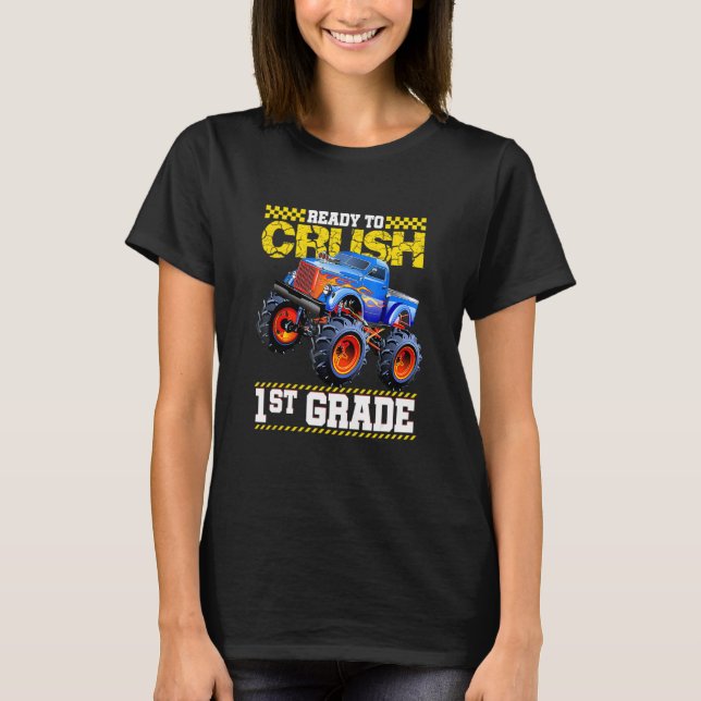 Monster Truck Erste Klasse Ich bin bereit, 1. G zu T-Shirt (Vorderseite)