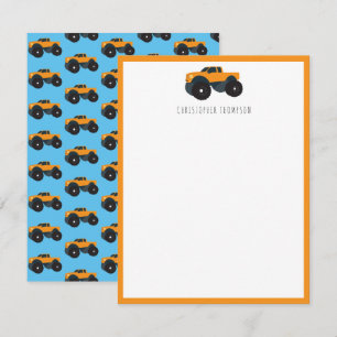 Monster-Truck-Fahrzeug individuell für Kinder Mitteilungskarte