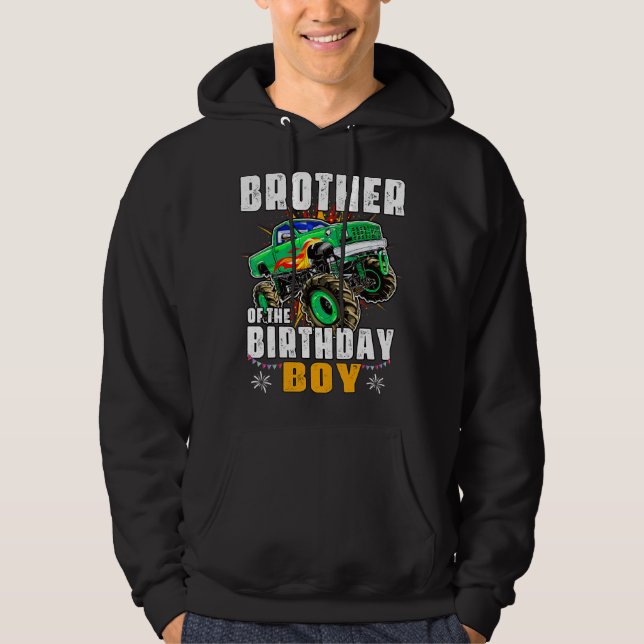 Monster Truck Familie Matching Bruder der Geburt Hoodie (Vorderseite)