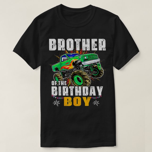 Monster Truck Familie Matching Bruder der Geburt T-Shirt (Design vorne)