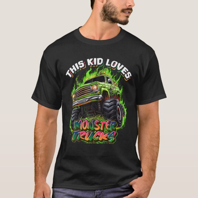 Monster Truck für Kleinkinder Kids Monster Truck V T-Shirt (Vorderseite)