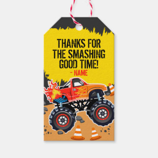 Monster Truck Gastgeschenk Tags Geschenkanhänger