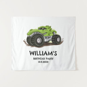 Monster Truck Geburtstag Party Minimal Boys Geburt Wandteppich