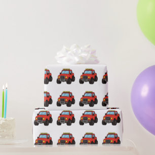 Monster-Truck-Geburtstagsfeier für Kinder Geschenkpapier