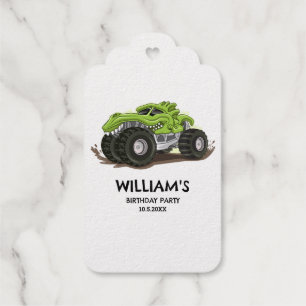 Monster-Truck-Geburtstagsfeier Minimale Jungen-Geb Geschenkanhänger