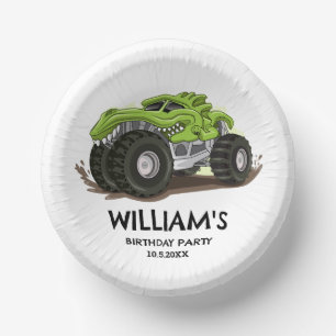 Monster-Truck-Geburtstagsfeier Minimale Jungen-Geb Pappteller