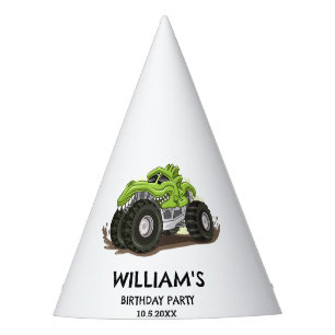 Monster-Truck-Geburtstagsfeier Minimale Jungen-Geb Partyhütchen