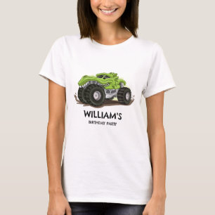 Monster-Truck-Geburtstagsfeier Minimale Jungen-Geb T-Shirt