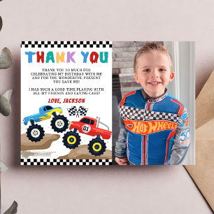 Monster-Truck-Geburtstagsfoto-Dankeschön-Karte Dankeskarte