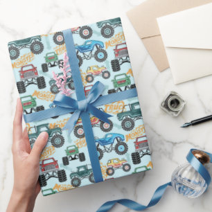 Monster-Truck-Geschenkpapier, großes Lastwagen-Ges Geschenkpapier