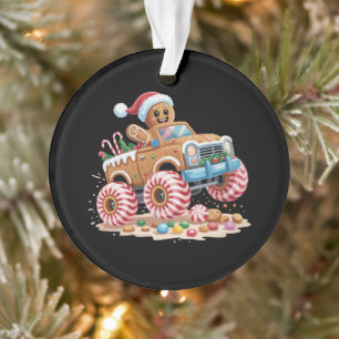 Monster-Truck-Gingerbread-Man-Weihnachtsbacken Ornament