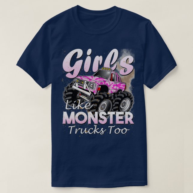 Monster Truck Girls like Monsters Toys Gif T-Shirt (Design vorne)