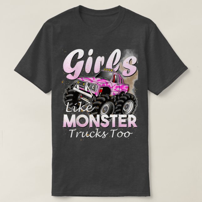 Monster Truck Girls Monster Geburtstag 1 T-Shirt (Design vorne)