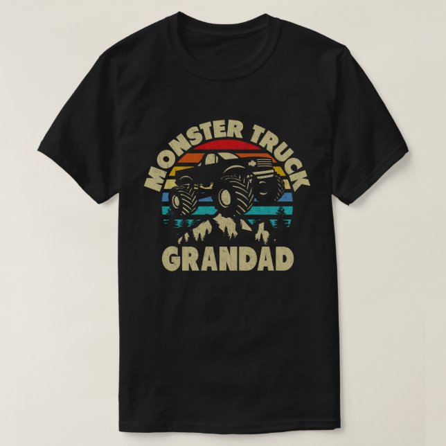 Monster Truck Grandad Matching Family Opa T-Shirt (Design vorne)