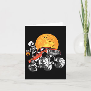 Monster Truck Halloween Boys Truck Pumpkin Karte