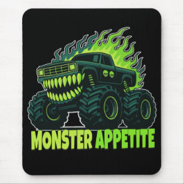 Monster Truck Horror Flame Mousepad