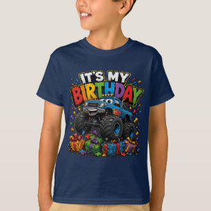 Monster Truck Ich habe Geburtstag Kinder Jungen T-Shirt
