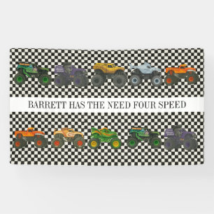 Monster Truck Jam Kundgebung Geburtstag Vinyl Bann Banner