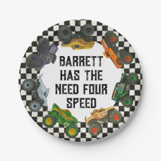 Monster Truck Jam Party Teller - 4. Geburtstag