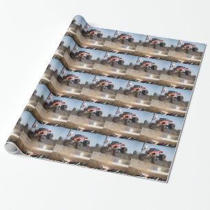 Monster Truck Jumping Geschenkpapier