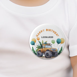 Monster Truck Jungle Safari Zum Geburtstag Button