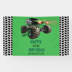 Monster Truck Kid's Birthday Party Junge Banner