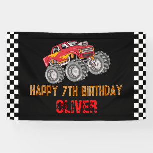 Monster Truck Kid's Geburtstagsparty Banner