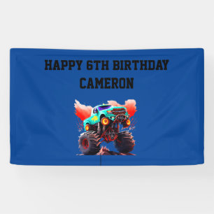 Monster Truck Kindergeburtstag Party Einladung Banner