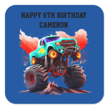 Monster Truck Kindergeburtstag Party Einladung