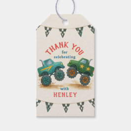 Monster Truck Kindergeburtstag Party Geschenkanhänger