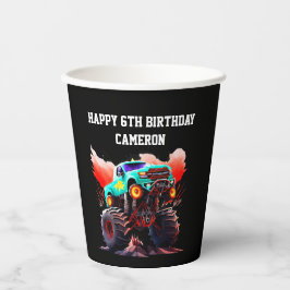 Monster Truck Kindergeburtstag Party Pappbecher