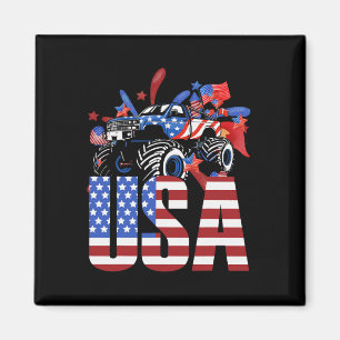 Monster Truck Kleinkind Jungen USA Amerikanische F Magnet