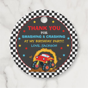 Monster Truck Kundgebung Geburtstagsparty Dekorati Geschenkanhänger
