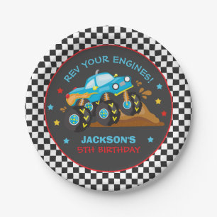 Monster Truck Kundgebung Geburtstagsparty Dekorati Pappteller