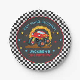 Monster Truck Kundgebung Geburtstagsparty Dekorati Pappteller