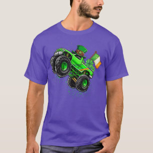 Monster Truck Leprechaun Kleeblatt St Patricks Day T-Shirt