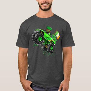 Monster Truck Leprechaun Kleeblatt St Patricks Day T-Shirt