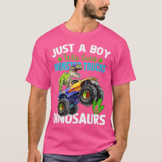 Monster Truck Lover Boy Funny Dinosaur auf die Wah T-Shirt