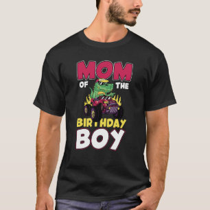Monster Truck Mama des Geburtstags Junge Dinosauri T-Shirt