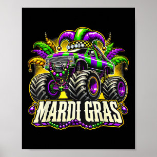 Monster Truck Mardi Gras Kostüme Teens Jungs Kinde Poster
