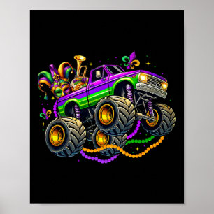 Monster Truck Mardi Gras Kostüme Teens Jungs Kinde Poster