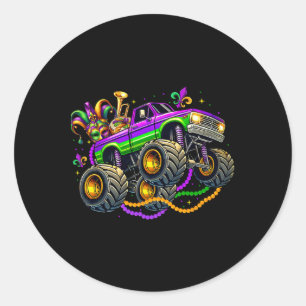 Monster Truck Mardi Gras Kostüme Teens Jungs Kinde Runder Aufkleber