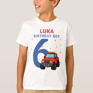 Monster-Truck-Name-Alter-6.-Geburtstag-Junge T-Shirt